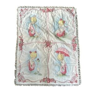 Precious Moments Hand Sewn Vintage Baby Quilt or Wall Hanging